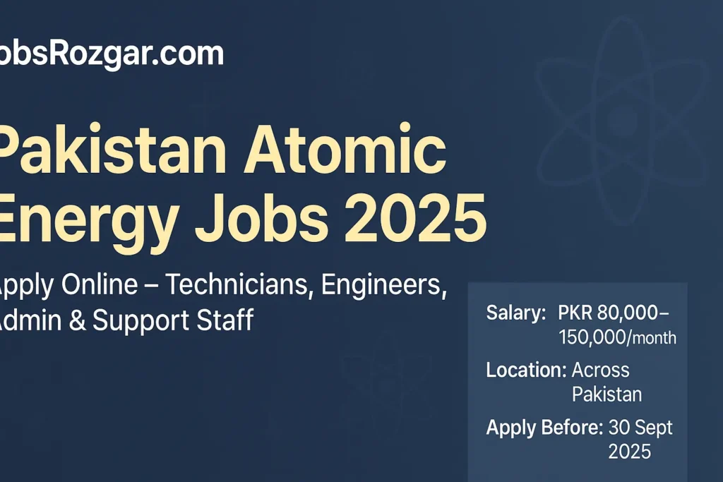 Pakistan Atomic Energy Jobs